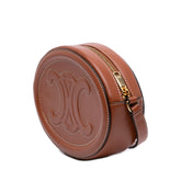 Small Calfskin Cuir Triomphe Oval Crossbody